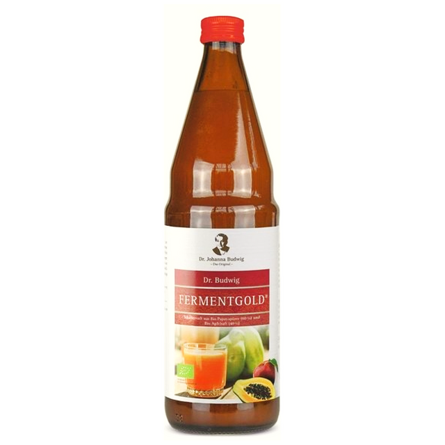 Fermentgold sok z papai i jabłek BIO EKO ekologiczny 750 ml - do diety dr Budwig, Dr Johanna Budwig, Niemcy
