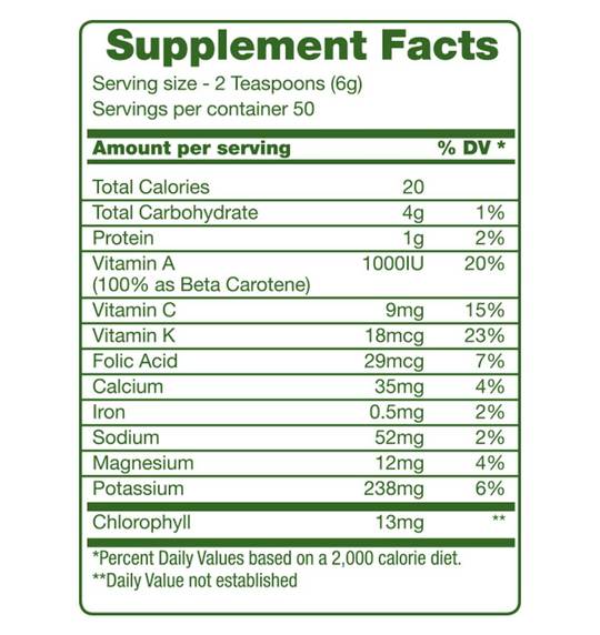 Green Magma 300 g - sproszkowany sok z jęczmienia ekologiczny BIO EKO, Green Foods, USA